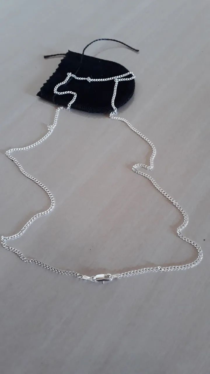 Cordão de prata novo