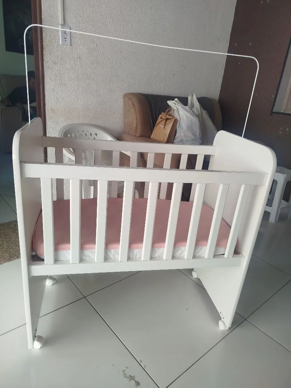 Mini Berço 100% MDF com colchão  - Foto 4