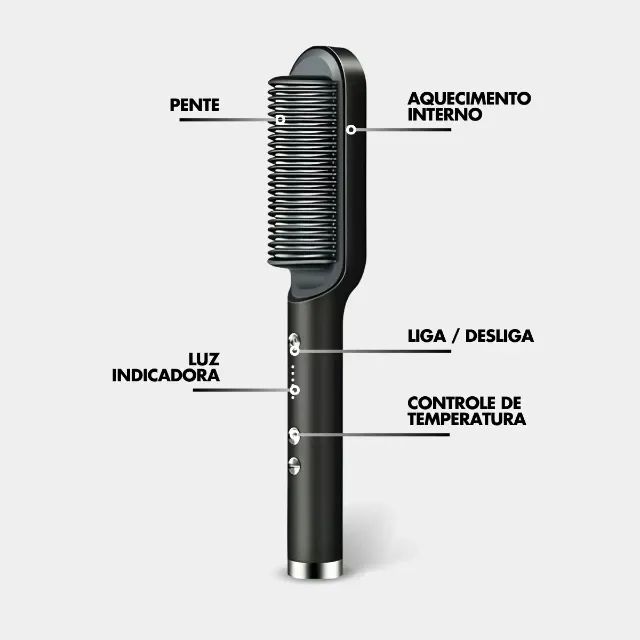 Escova Pente Alisadora Profissional - Foto 4