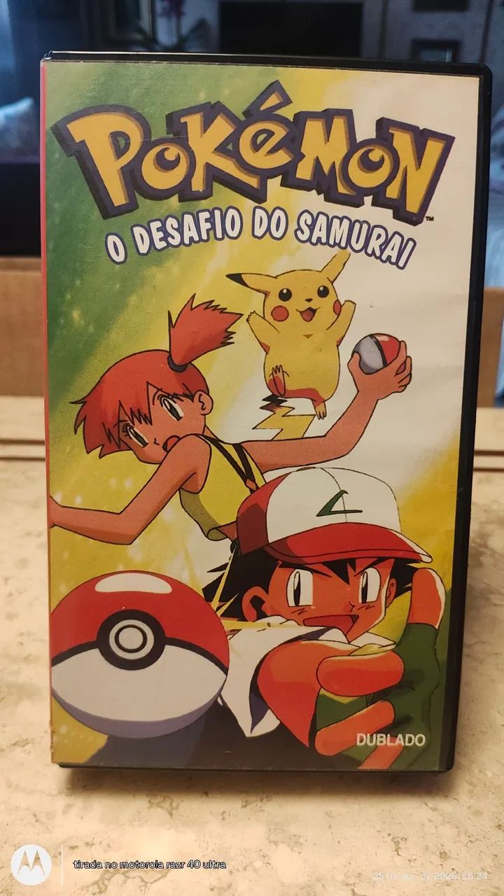 FITA VHS POKÉMON. O DESAFIO DO SAMURAI. DUBLADO. 1997 - CDs, DVDs