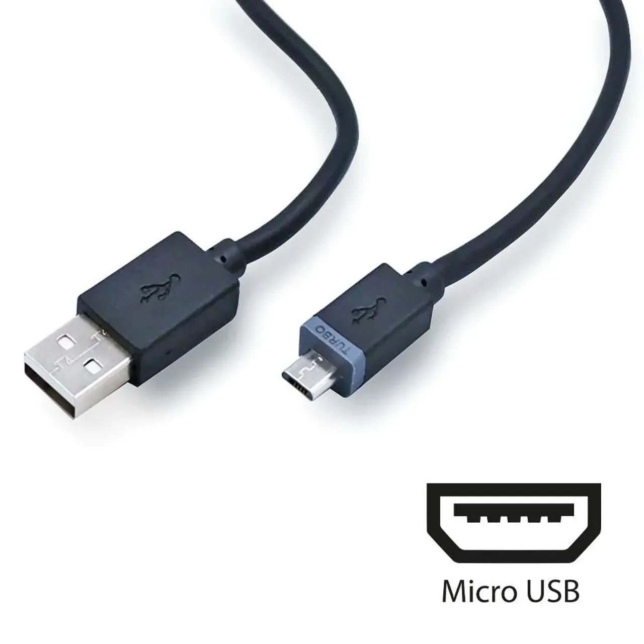 Kit 10 Cabo V8 Micro USB 1 metro - Foto 3