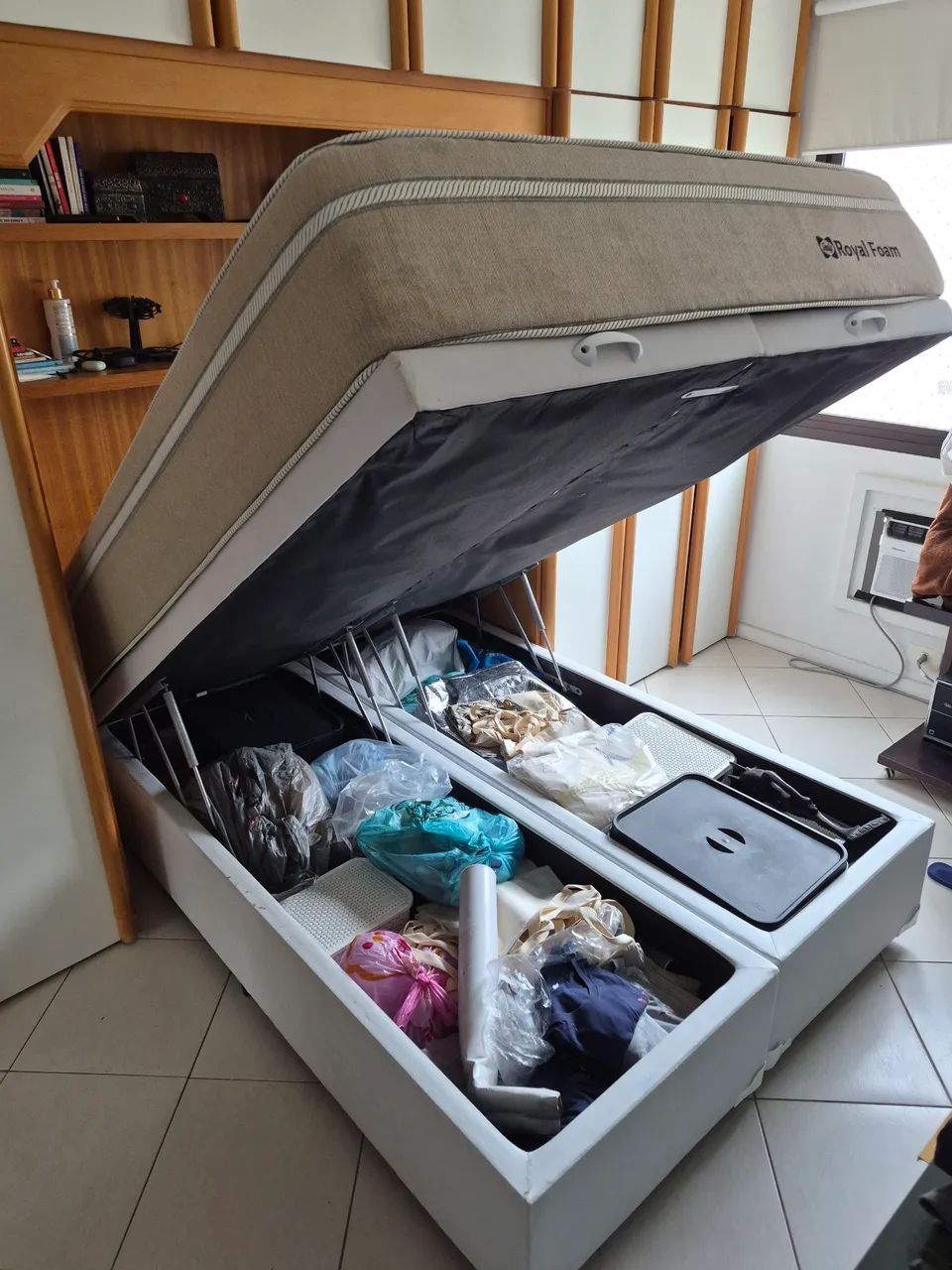 Cama box casal bipartido com colchão  - Foto 3