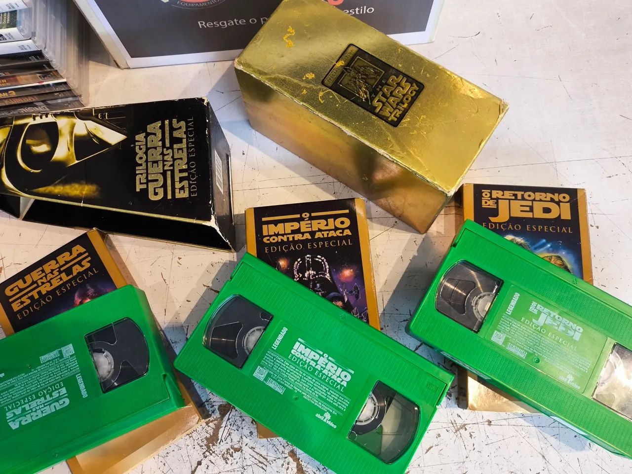 Box VHS - Trilogia Clássica Star Wars - Edição Especial (Fitas Verdes)