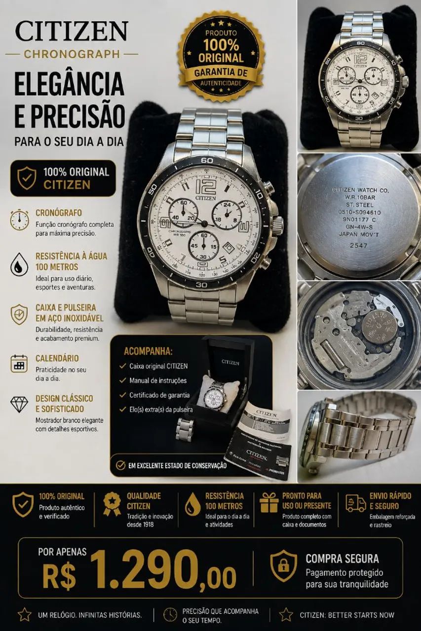 オーダーページ② Citzen Chronograph - Acessórios - Jardim Tupanci, Barueri
