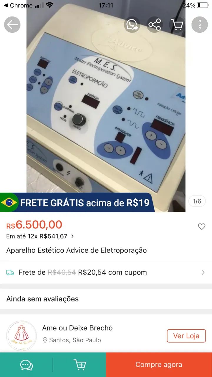 Aparelho de Eletroporacao.