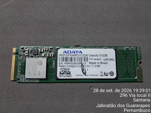 SSD ADATA 512GB NVMe M.2 2280 PCIe Gen3x4 - IM2P33F8