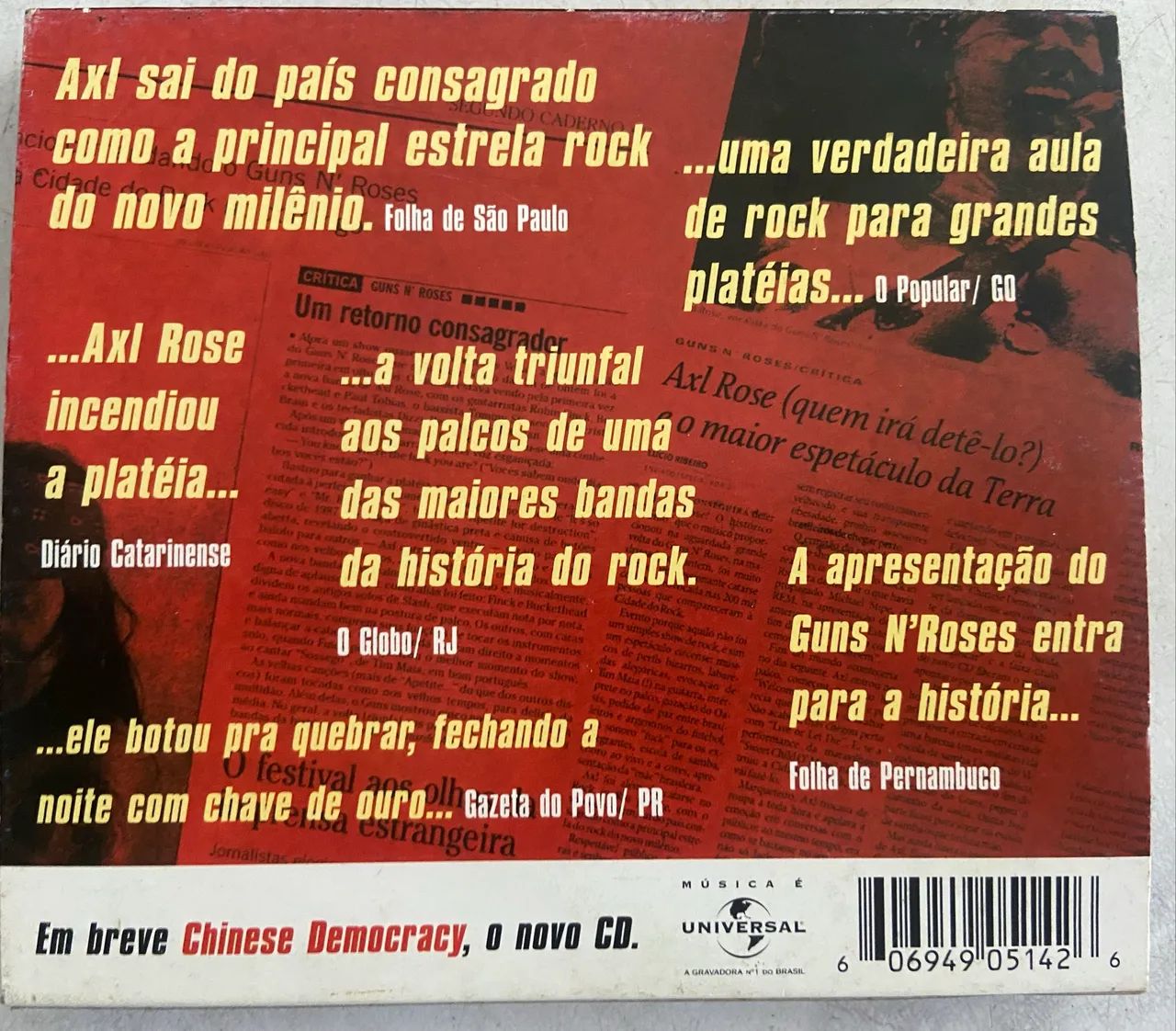 CD Duplo Guns N' Roses - Live Era '87-'93 (Edição Especial c/ Luva