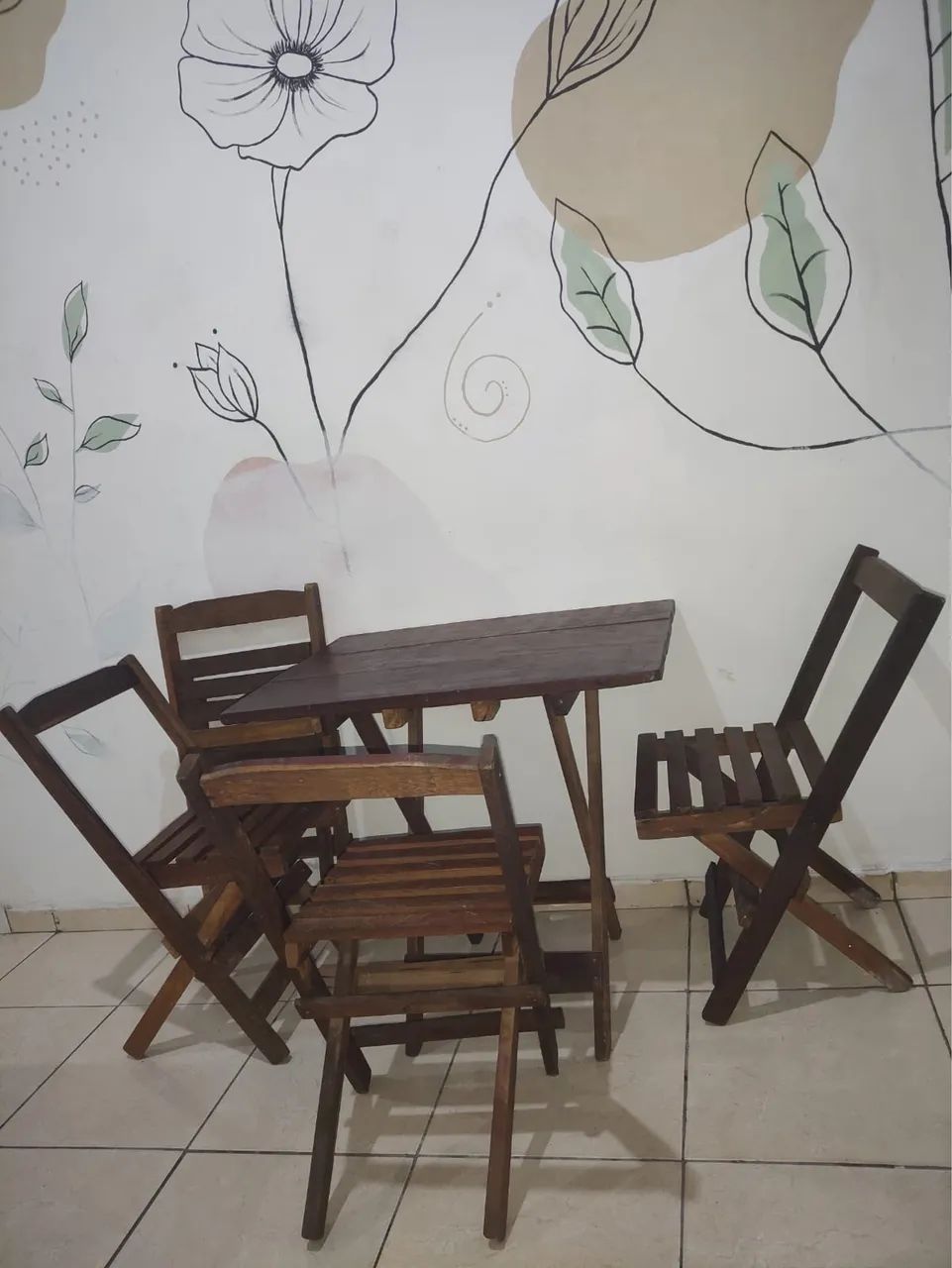 Jogo de mesa de madeira  - Foto 2