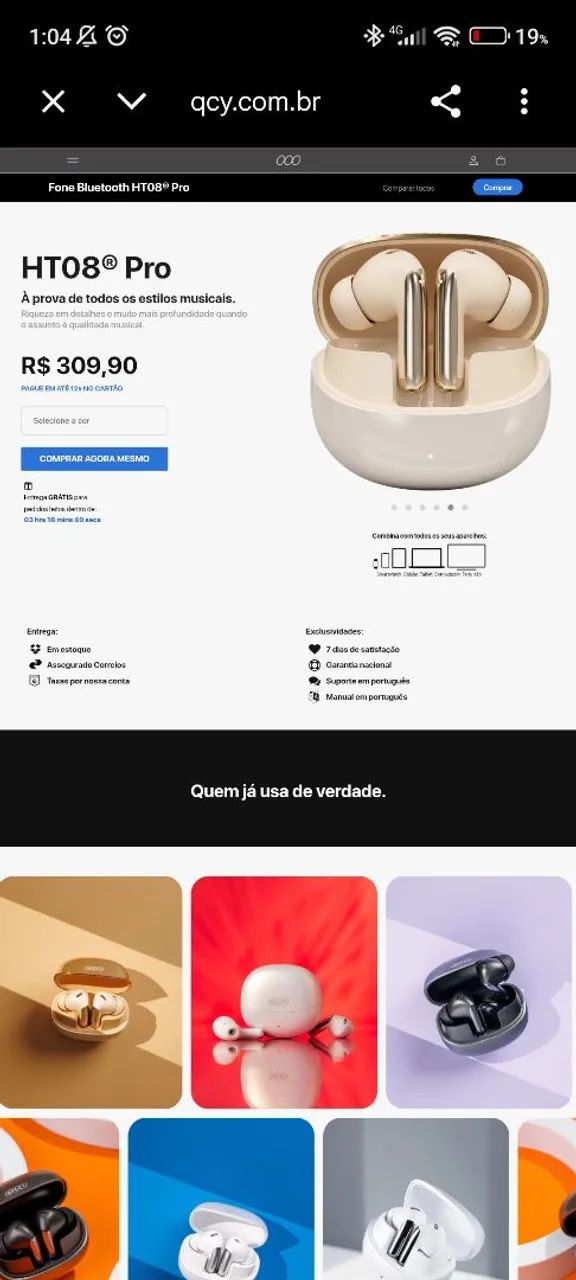 Fone bluetooth  QCY HT08 Pro - Foto 2