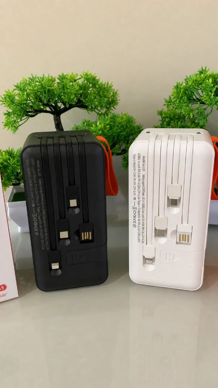 Power Bank 50.000mAh 66W Quick Charge com 4 Cabos e Lanterna - Foto 5