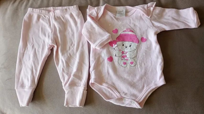 Kit Enxoval Bebê Menina RN | 10 Peças | Bodies e Conjuntos (Carters, Alô Bebê, Giga Baby) - Foto 2