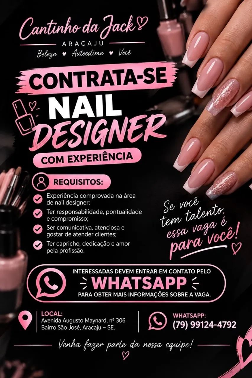 Contratando nails designer 