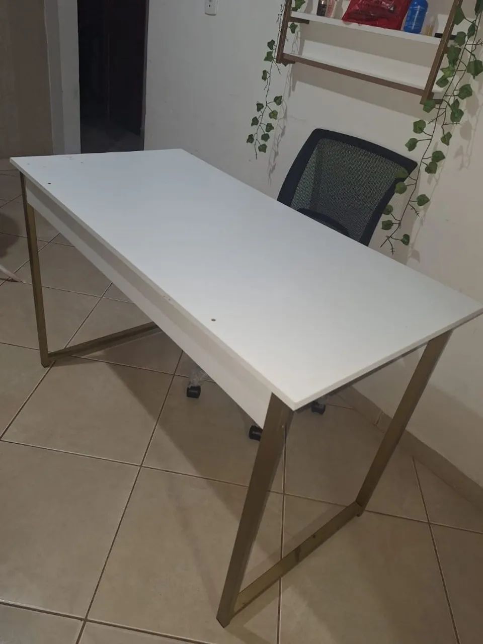 Mesa de Escritório Moderna Branca - Foto 3