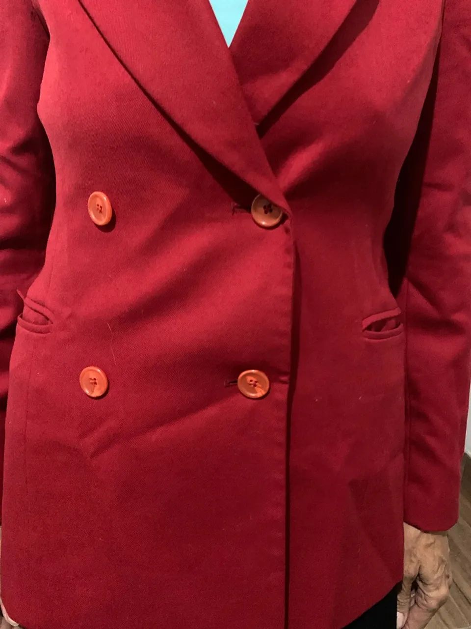 Blazer vermelho duplo abotoamento  - Foto 2