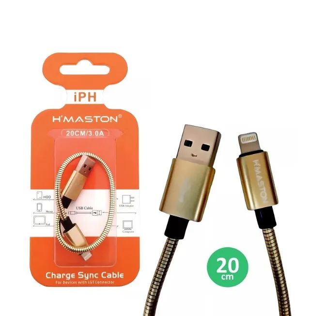 Cabo de Dados e carregamento Iphone 20cm Hmaston 