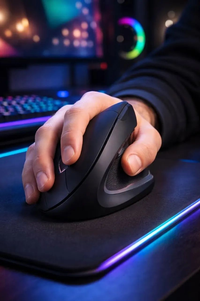 Mouse Ergonômico Vertical Sem fio - Produto Novo
