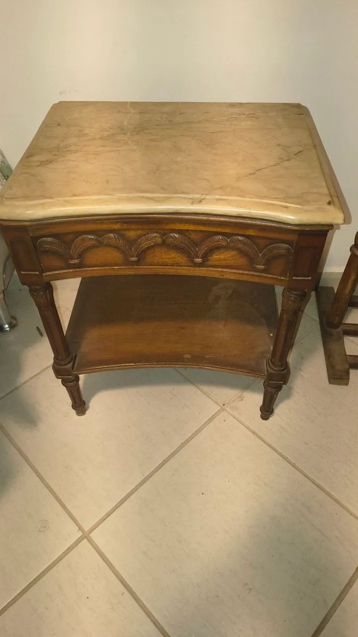 Criado mudo com tampo de mármore  - Foto 2