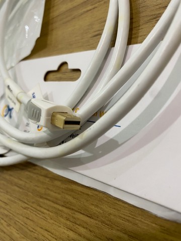 Cabo Mini DisplayPort com 1,8cm gold importado sem uso - Foto 6