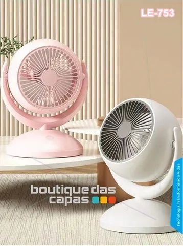 Ventilador portátil De Mão E Mesa recarregavel USB Lelong LE-753