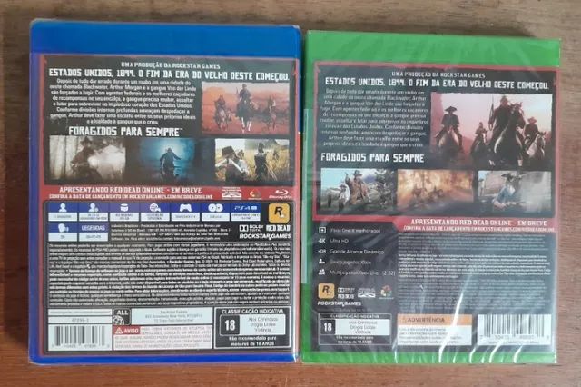 Jogo Red Dead Redemption 2 Ps4/Xbox One Novo Mídia Física Lacrado