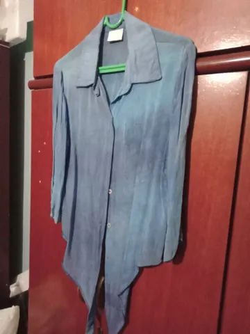 Camisa Feminina meio Transparente manga longa
