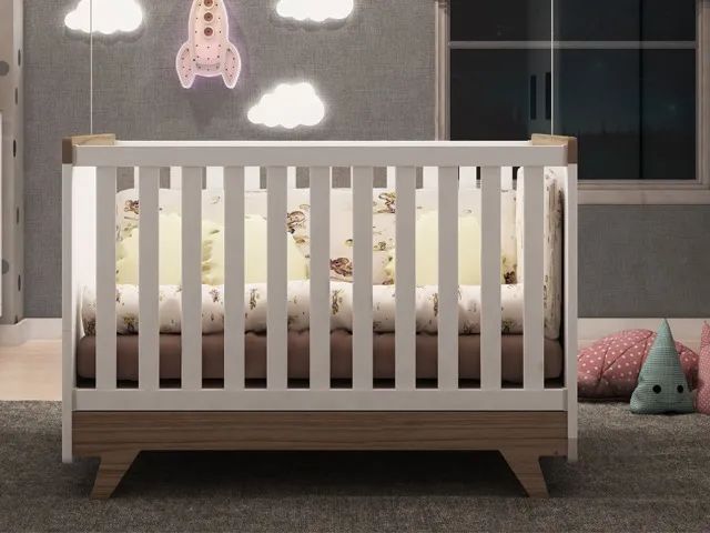 Berço 100% MDF - Bordas Laqueadas e Varal para Mosquiteiro! - Foto 2