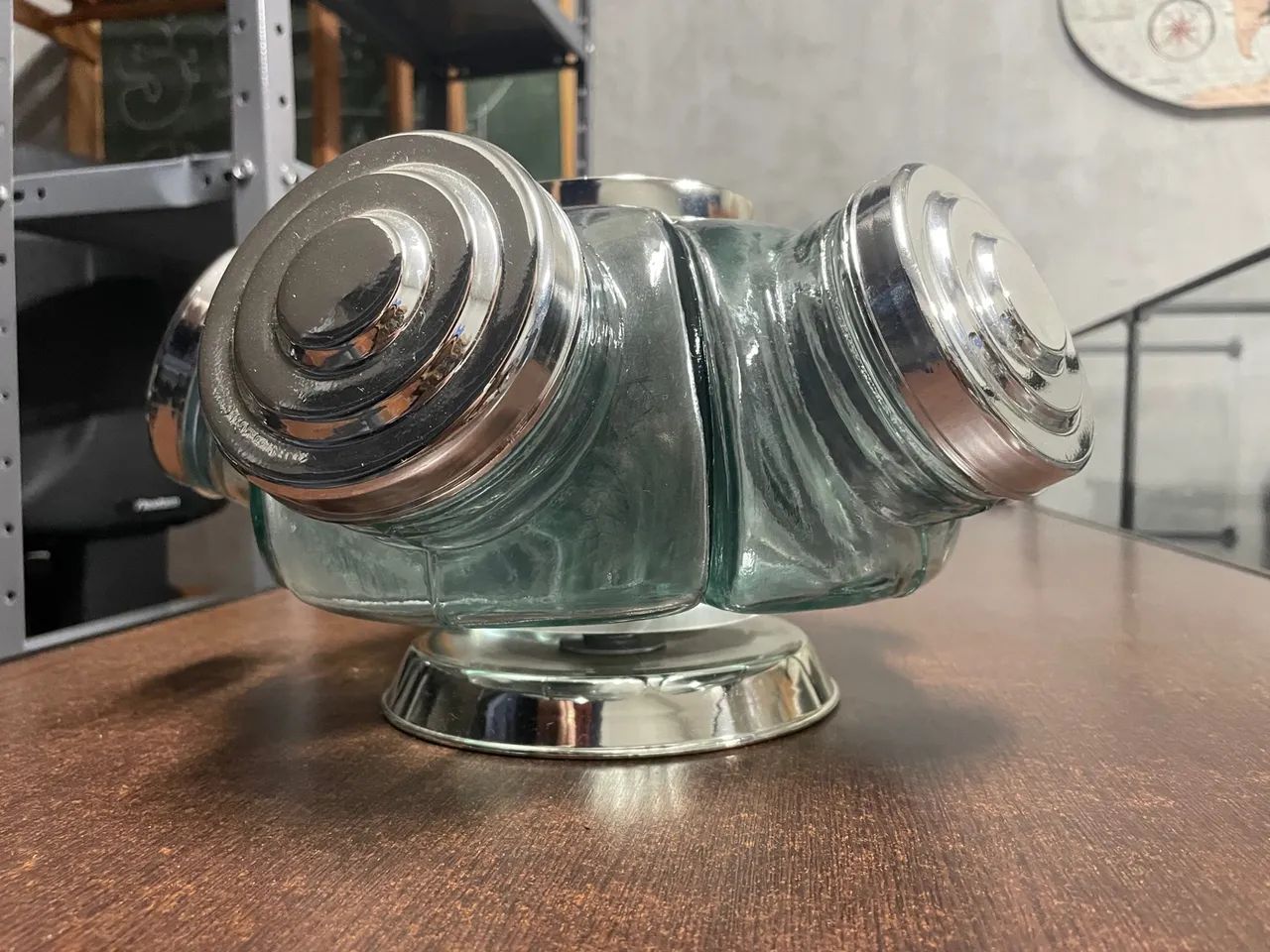 Baleiro vintage em vidro artesanal 