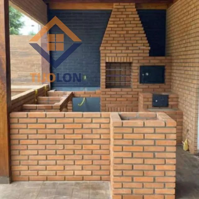 Tijolo Maciço Rustico Churrasqueira Arquitetura Adorno - Foto 4
