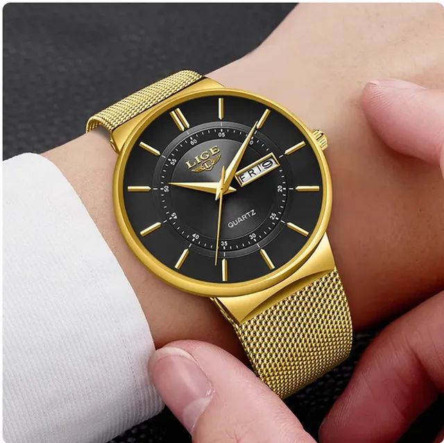 Relógio Lige com pulseira de aço