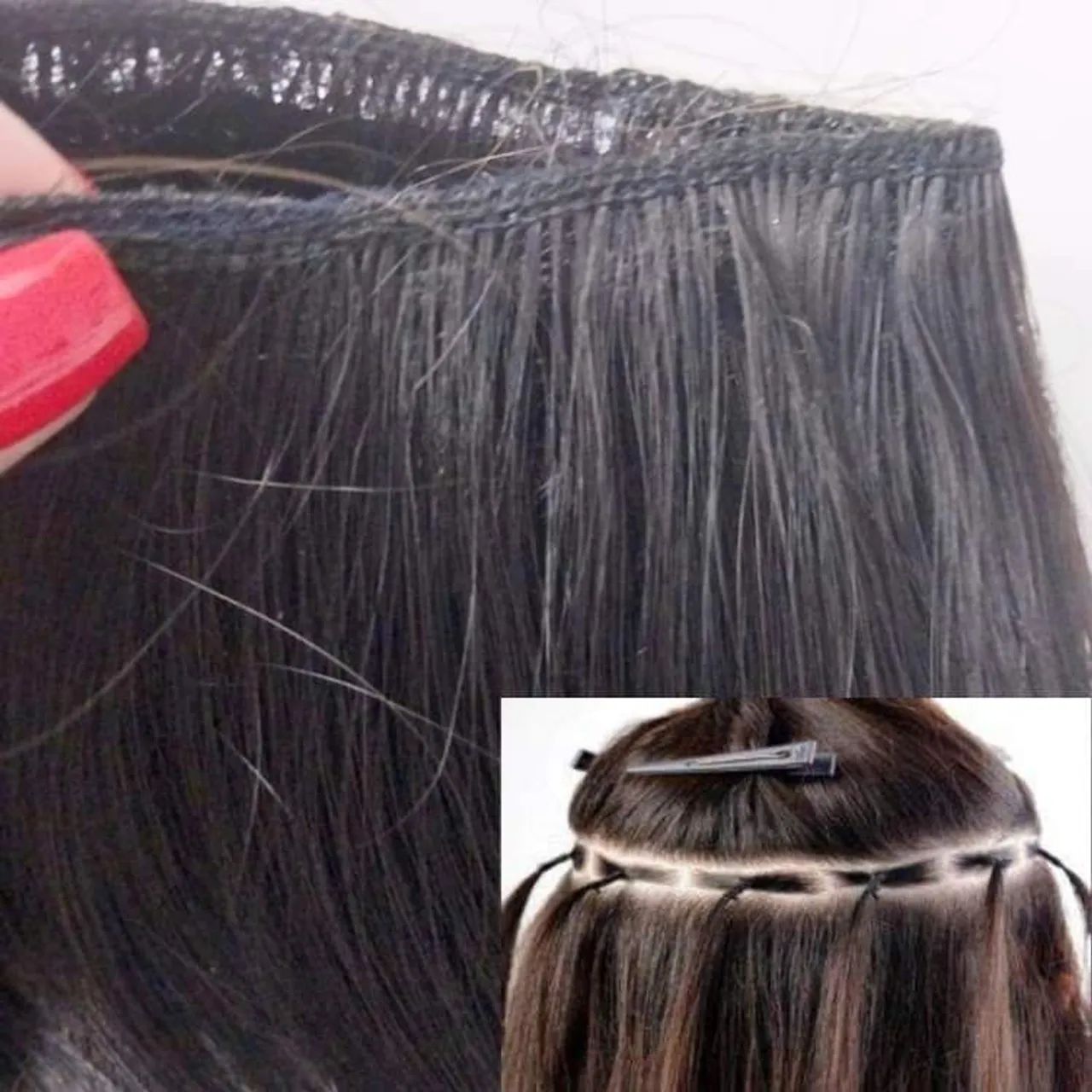 TELAS DE TOPO MAIS NUCA E FRONTAL EM CABELO INDIANOS PROCESSADOS - Foto 2