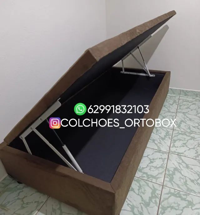 Cama Box Baú Solteiro com um ano de garantia