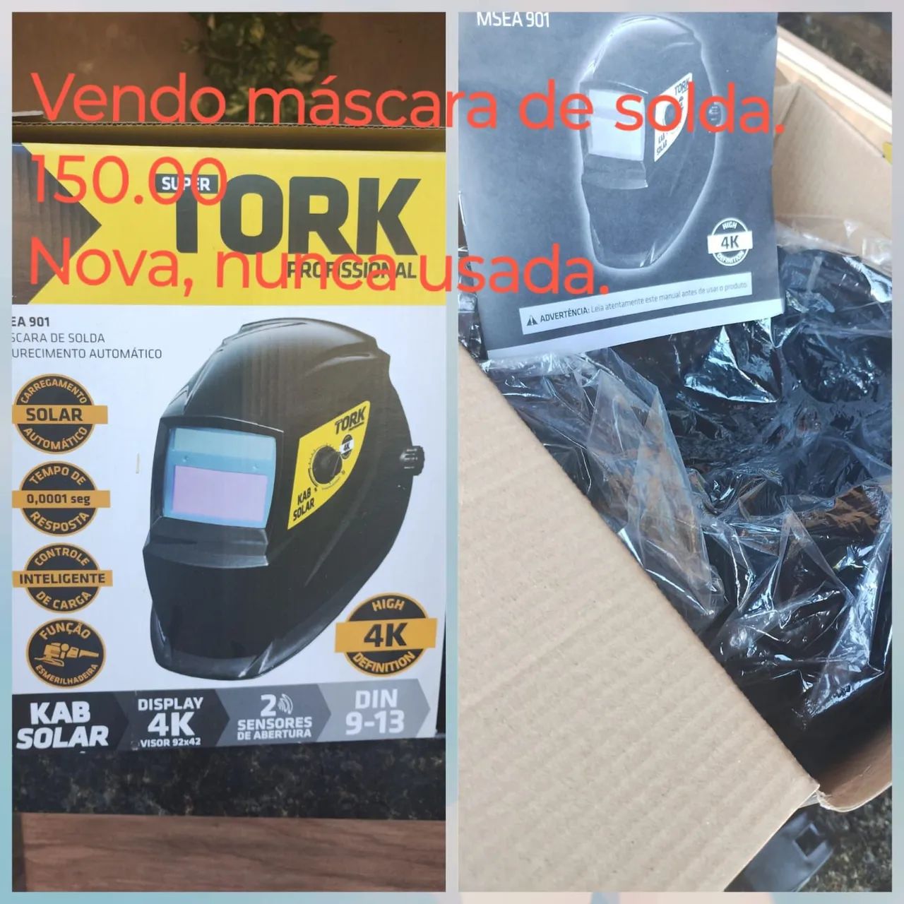 Máscara de solda TORK 4K - Nova