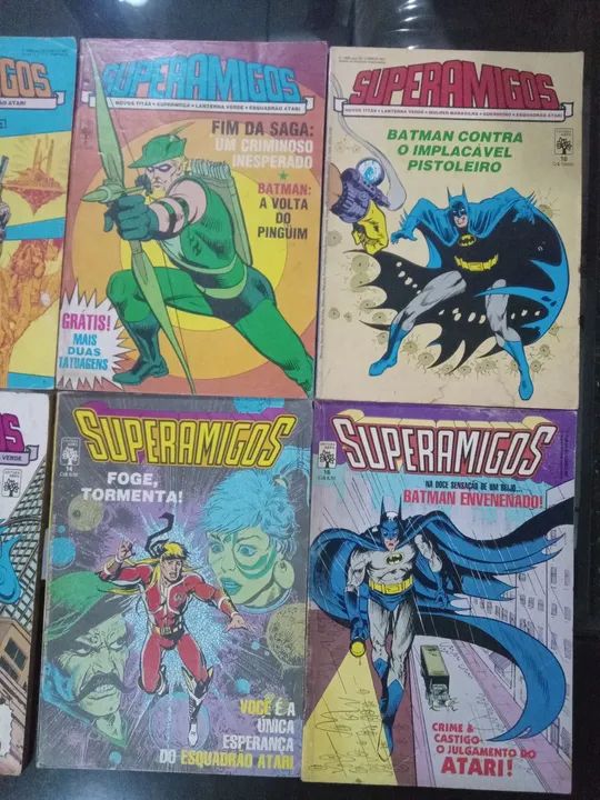 Oito hqs formatinho abril jovem Superamigos - Edições Clássicas raras de HQs - Foto 3