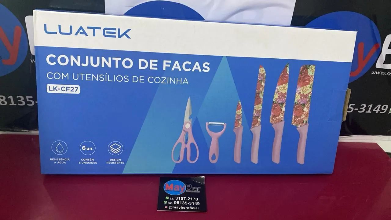 Conjunto De Facas Com Utensílios De Cozinha 6 Unidades  - Foto 2