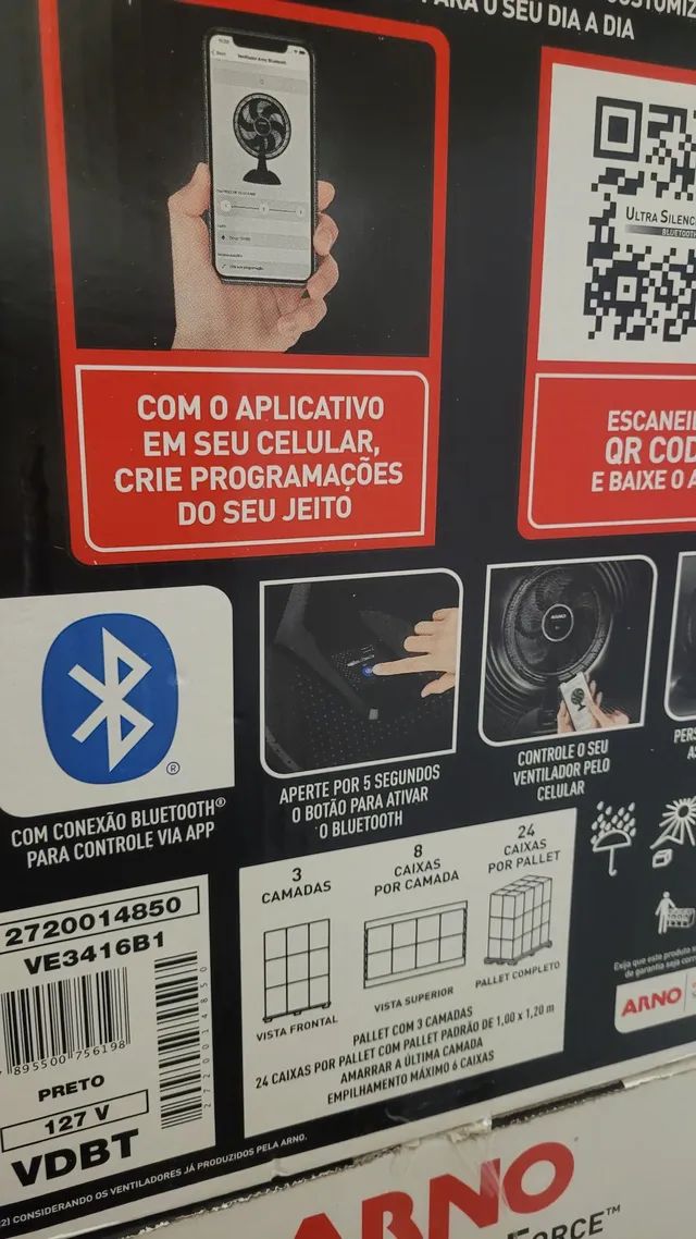 Ventilador Arno Ultra Silence Bluetooth - Lacrado e com NF - Foto 3