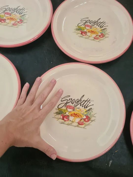 Jogo de 6 pratos de cerâmica Spaghetti - Foto 4
