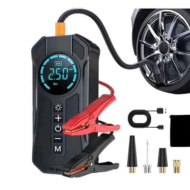 Bomba de Ar Inteligente Portátil Tomate MXB-D001 - 180 PSI, Recarregável e com Luz LED