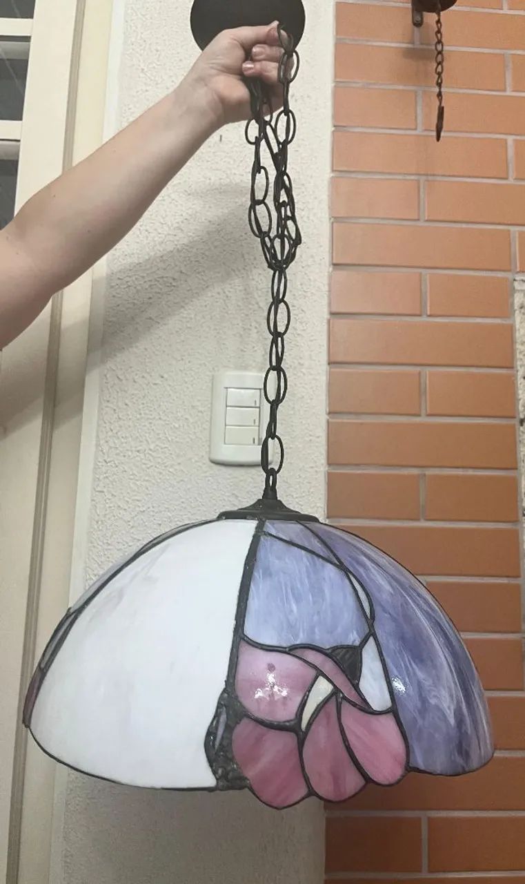 Lustre antigo estilo tifany - Foto 4