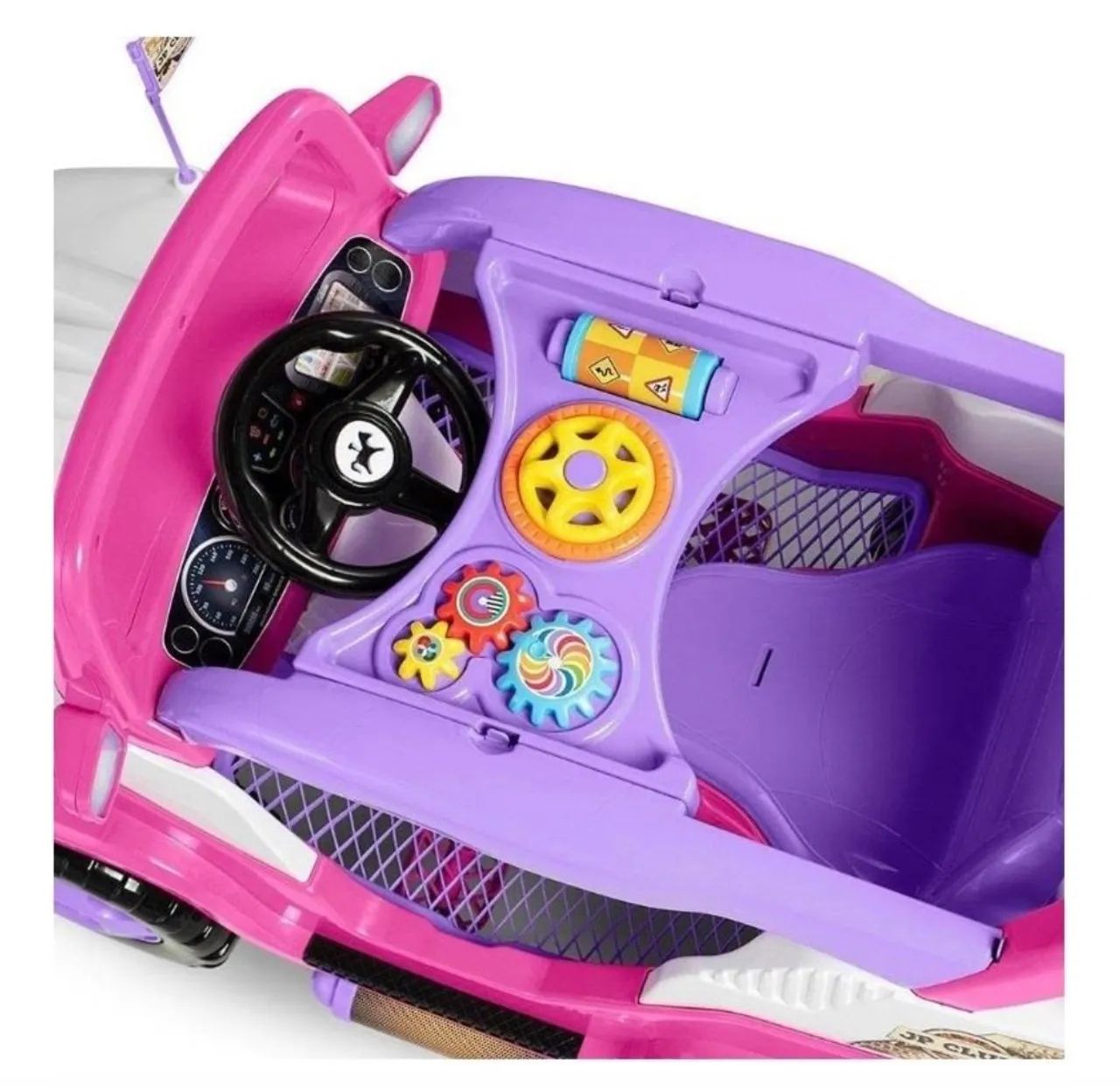 CARRINHO DE PASSEIO/PEDAL INFANTIL C/ EMPURRADOR - DIIPI - CALESITA ROSA - Foto 4