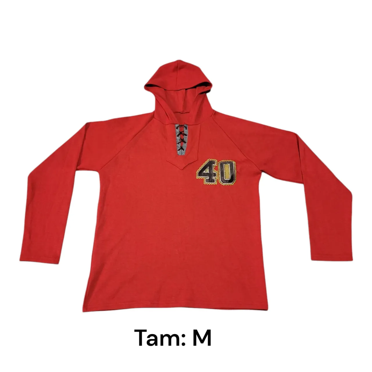 Blusa de Moletom com Capuz Vermelha