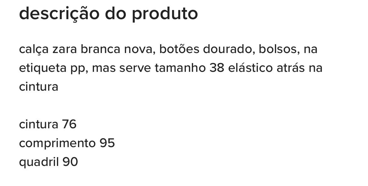 Calça branca Zara 38 - Foto 5