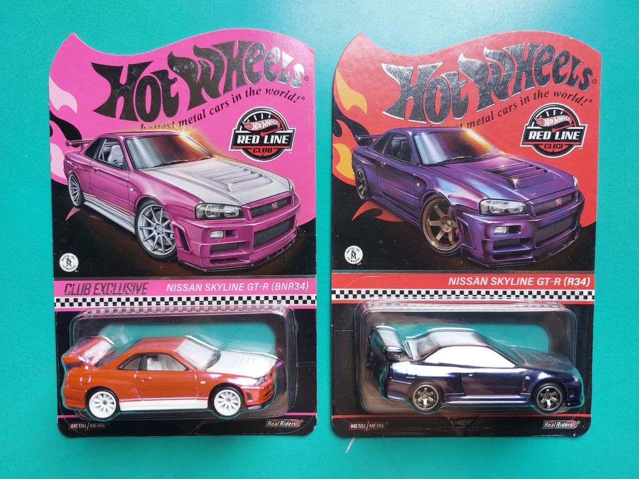 2x Hot Wheels RLC Nissan Skyline GT R34 Red Line Club - Hobbies e