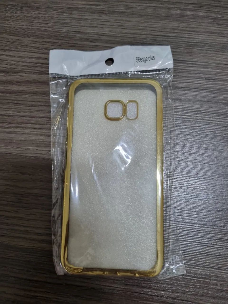 Capinha de silicone com strass para Samsung Galaxy S6 Edge Plus (Dourada) - Foto 2