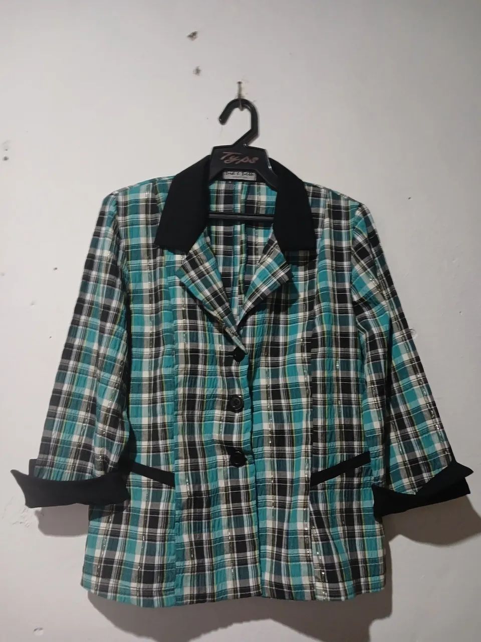 Blazer xadrez verde e preto bia & Beth  - Foto 5