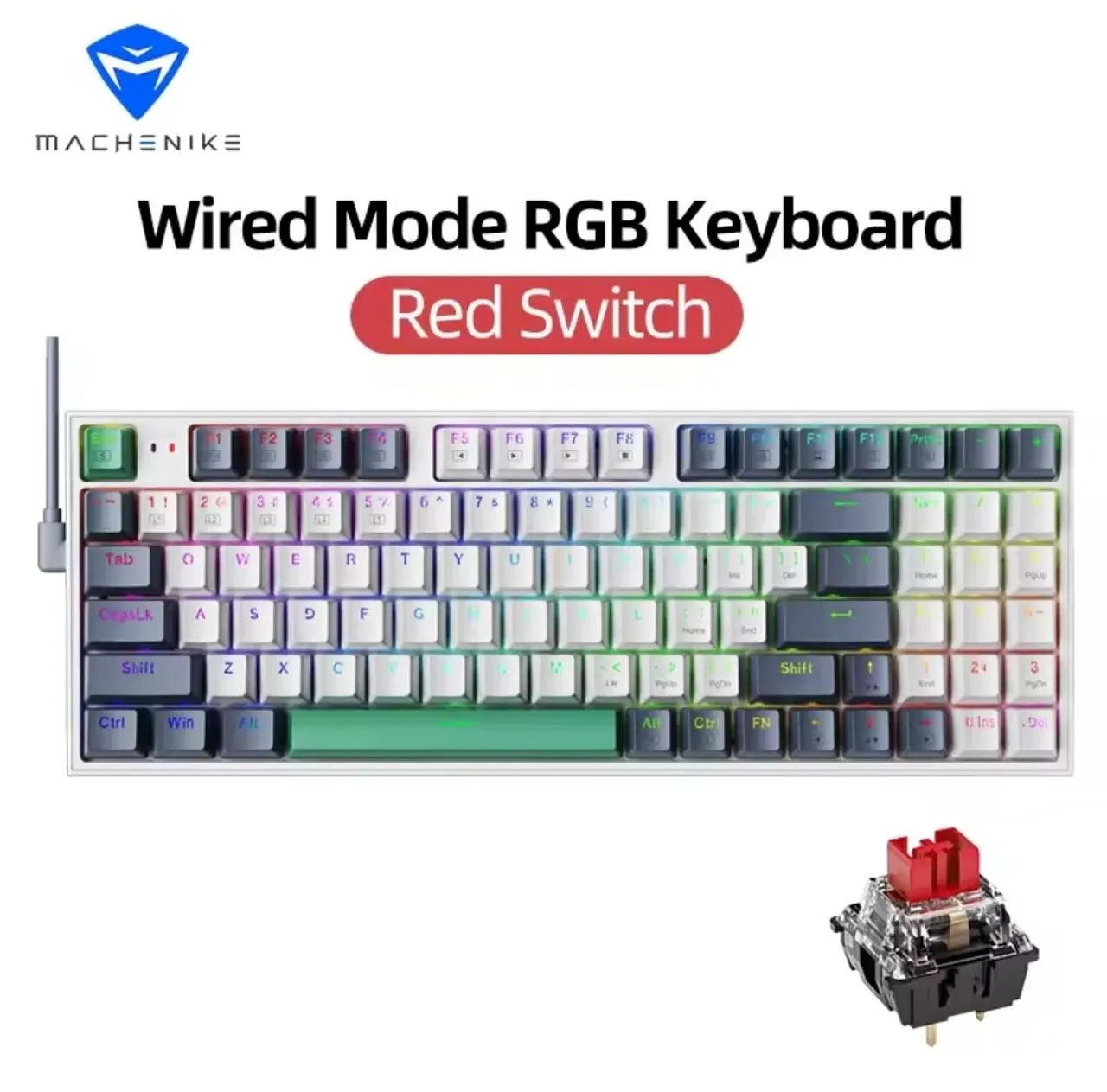 Teclado Mecânico K500 com fio 94 teclas