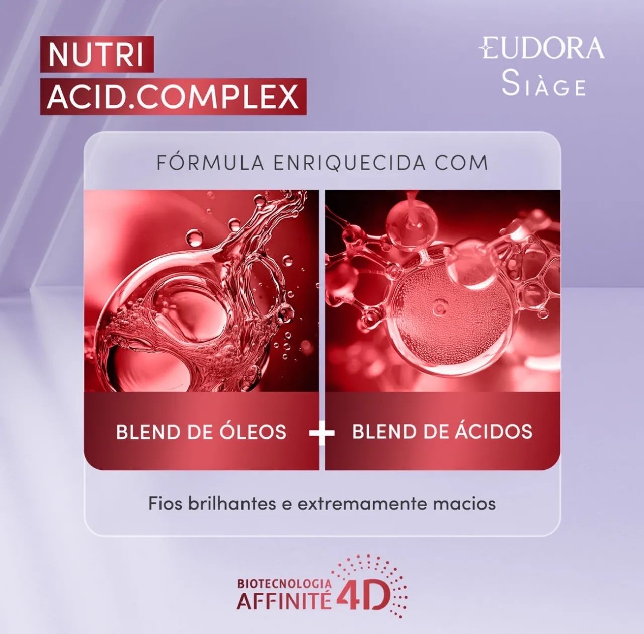 Máscara Capilar Concentrada Siàge Nutri Acid.Complex Eudora - Foto 3