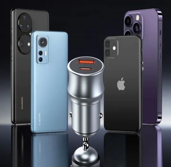 CARREGADOR VEICULAR 12/24V 1 USB 1 USB TIPO-C PD 48W LELONG LE-536 - Foto 2