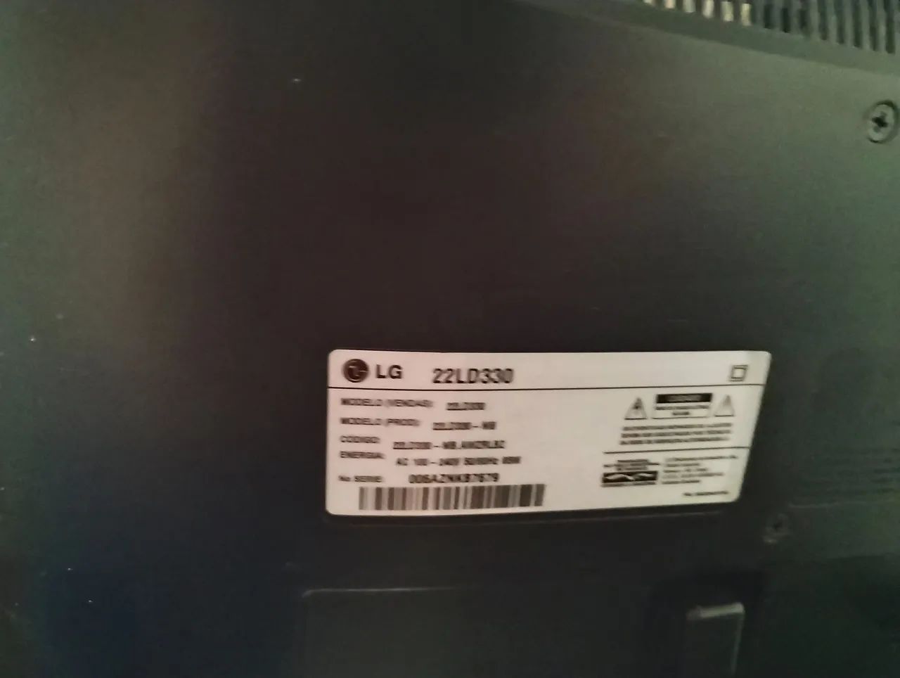 Tv lg 22 lcd entrada hdmi usb componente vga ideal games retro - Foto 3