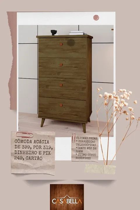 Cômoda Acácia ENTREGA RÁPIDA SOROCABA 