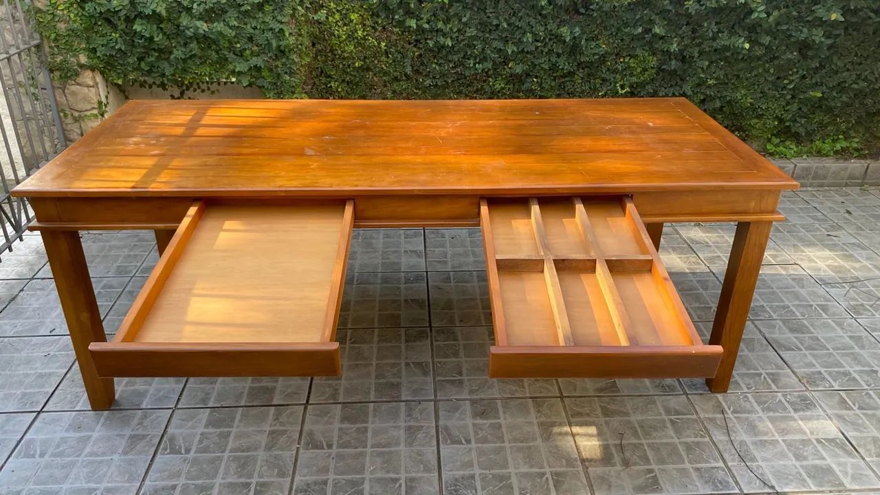 Mesa de Jantar com 9 Cadeiras em Peroba Maciça  - Foto 4